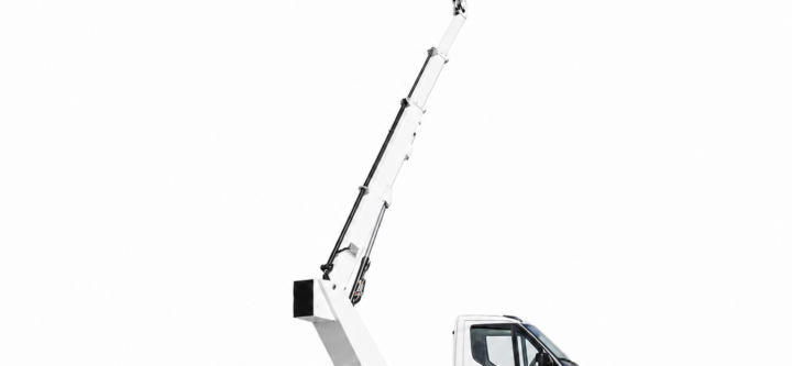 Elevated work platform on truck